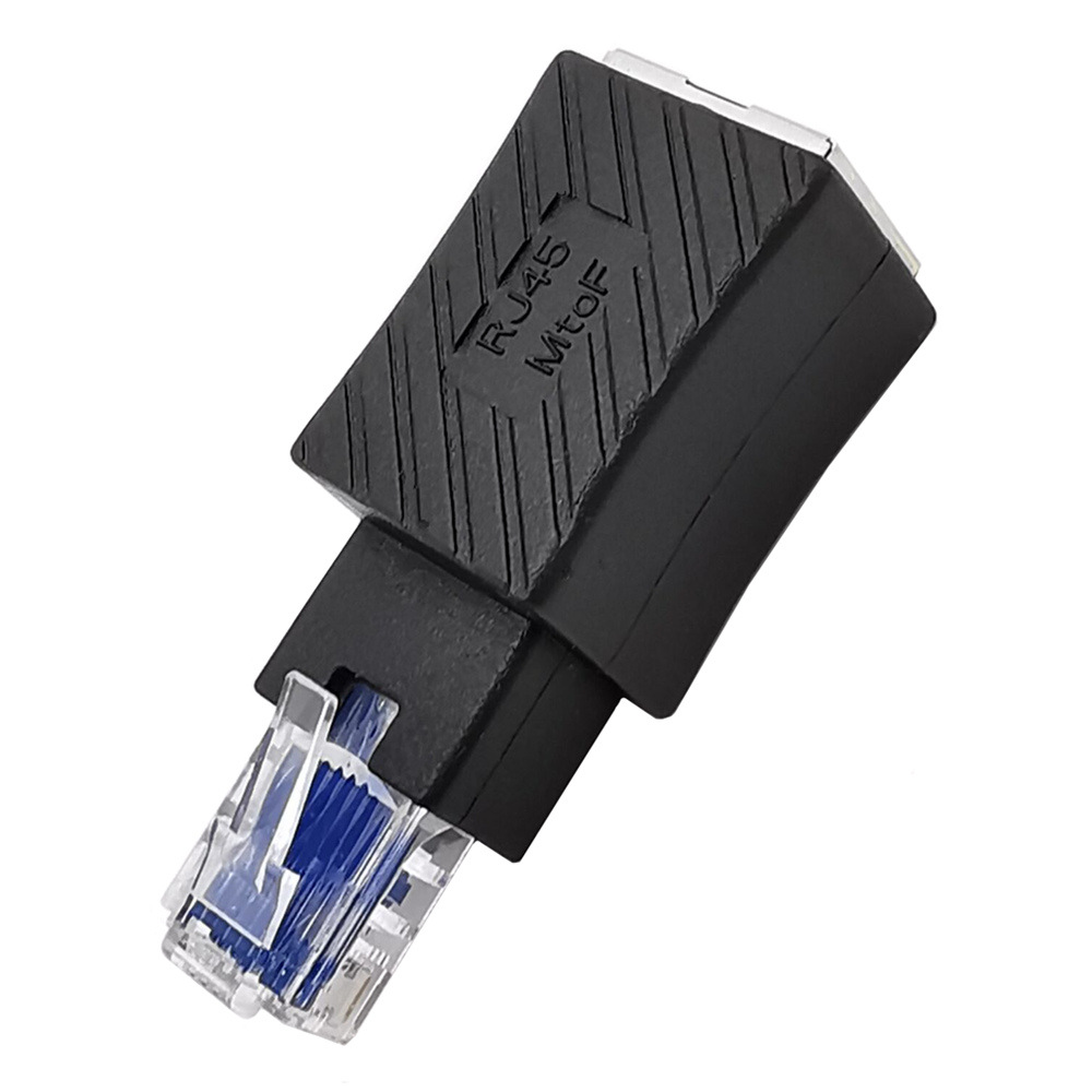 RJ45网线转接头百兆网络延长头rj45公转母弯头转接头RJ45公对母头-阿里巴巴