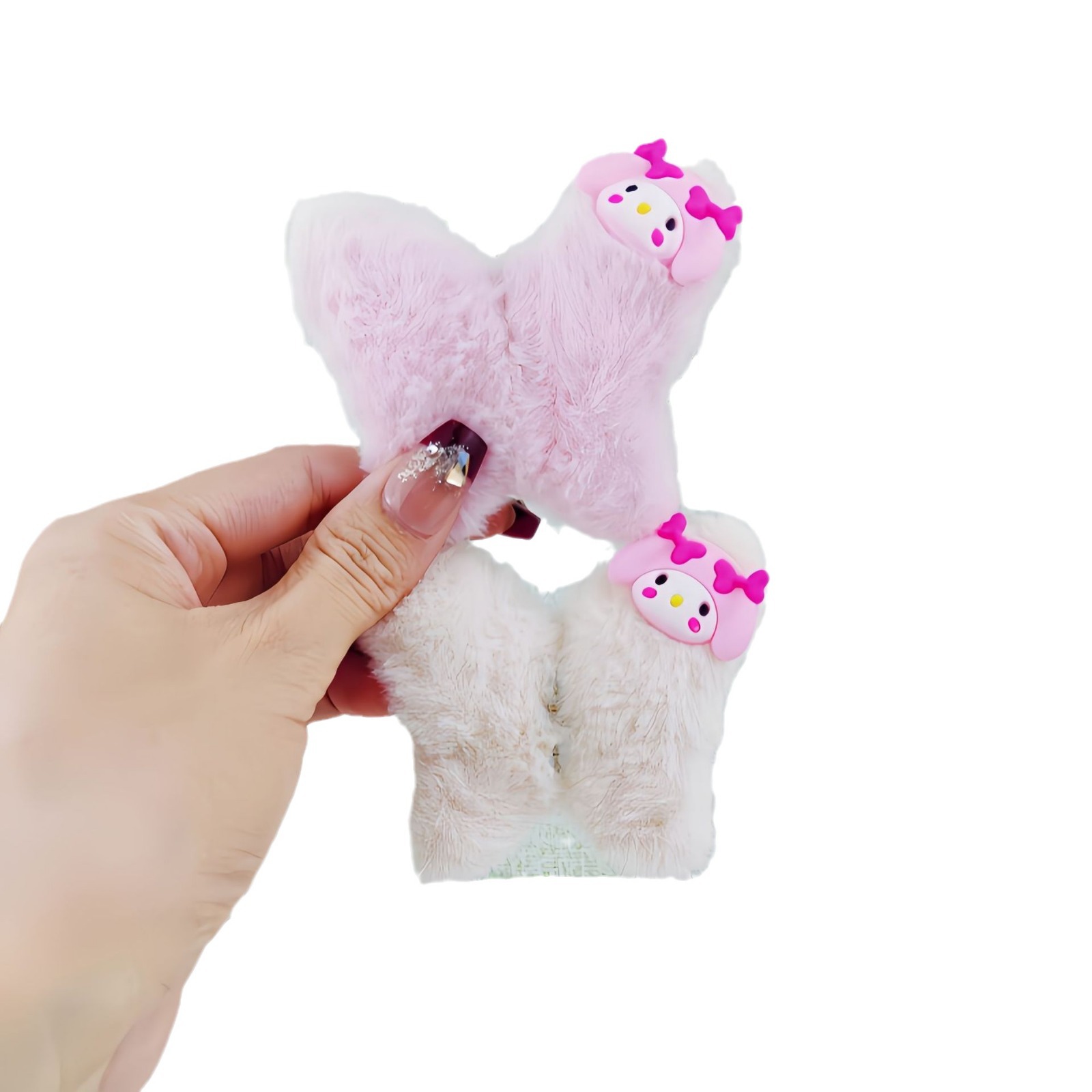 Otoño y invierno para niños peluche clips Baby lindo Sanliou clips de cabello de la cabeza de la niña pequeña clips de cabello