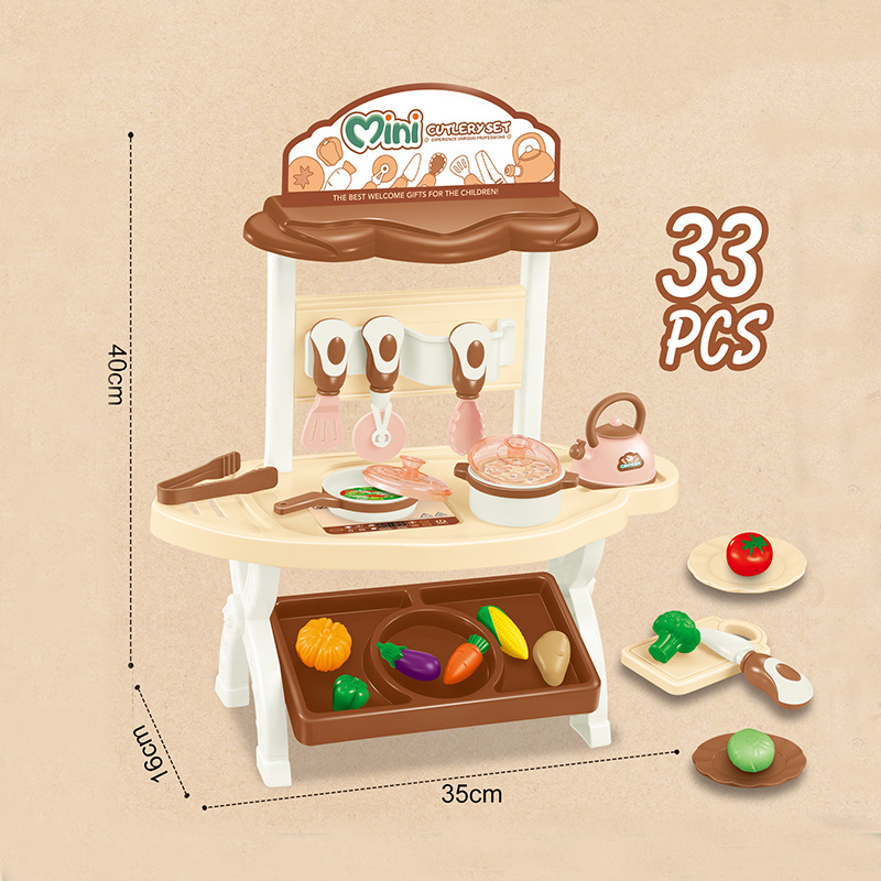 Transfronterizo de los nuevos niños juego de simulación de juguete casa traje bebé interactivo cocina herramienta accesorios color arcilla herramienta Mesa