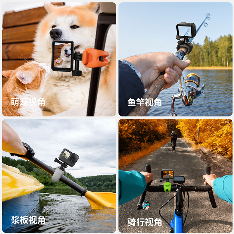 TELESIN taixun elástico pequeño Q multi-función anillo fijo adecuado para GOPRO12 Dajiang acción insta360
