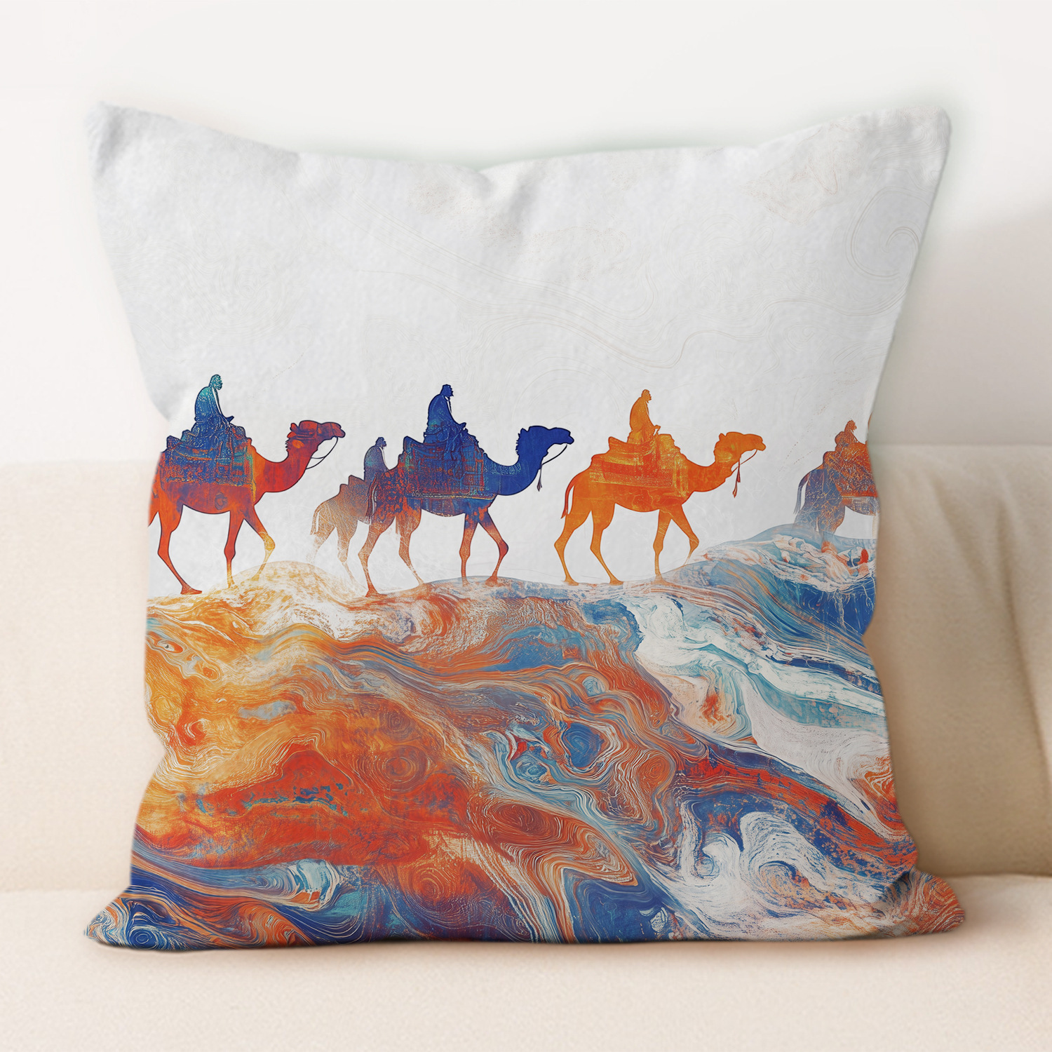 Desierto Dunhuang almohada de viento estilo chino decoración del hogar almohada de almuerzo almohada de almuerzo almohada al por mayor