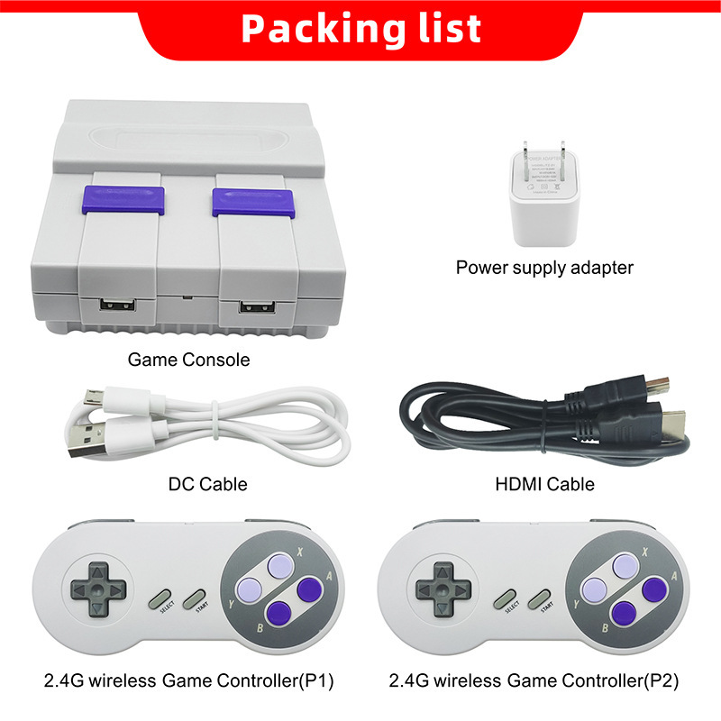 Cross-border SNES821 game machine HD HDMISNES621 US version mini TV game machine red and white retro