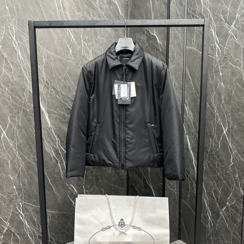 Cross-Border P Brand Correct Version Autumn and Winter Casual Versatile Cold-Proof Warm Jacket Recycled Nylon down Jacket Men's Jacket