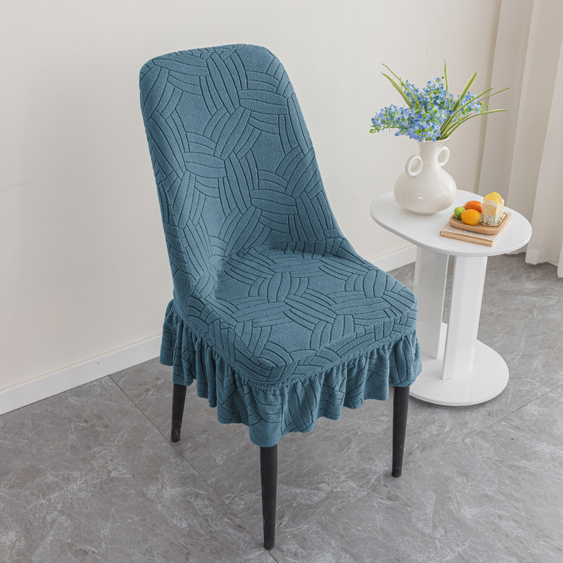 cubierta de silla jacquard gruesa cubierta de silla de lana de maíz elástica cubierta de silla de arco de restaurante cubierta de silla doméstica a prueba de polvo y desgaste