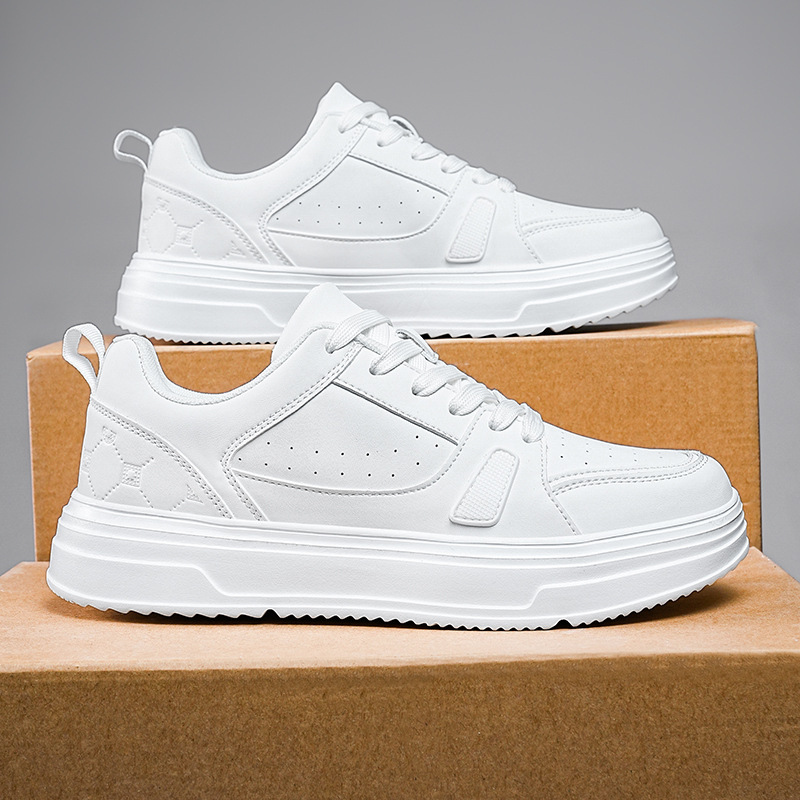 25 primavera y otoño transfronterizos ligeros antideslizantes cómodos zapatos de skate de estilo casual estudiantes pareja adolescente 48 zapatos blancos de tamaño grande