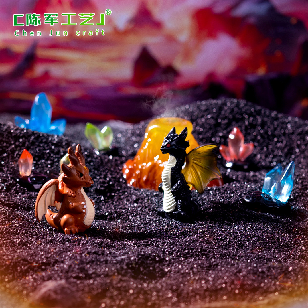 クロスボーダーサプライマイクロランドスケープクリエイティブ発光クリスタルとドラゴン DIY 装飾吊りアクセサリー写真撮影と造園小さな装飾品