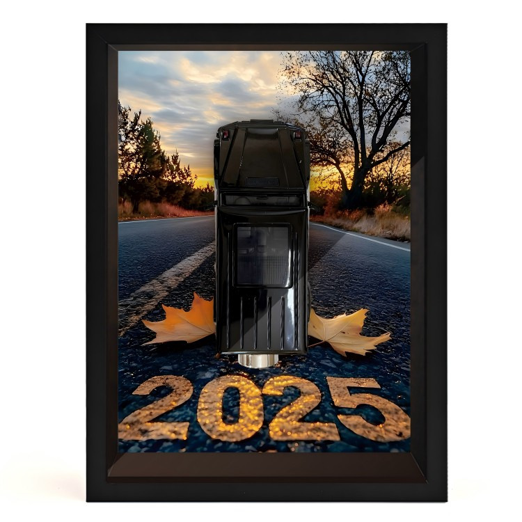 Pintura colgante tridimensional, modelo de coche de aleación, decoración exquisita de alta gama, decoración de pared para el hogar, decoración de modelo de regalo para niño con luz, transfronterizo