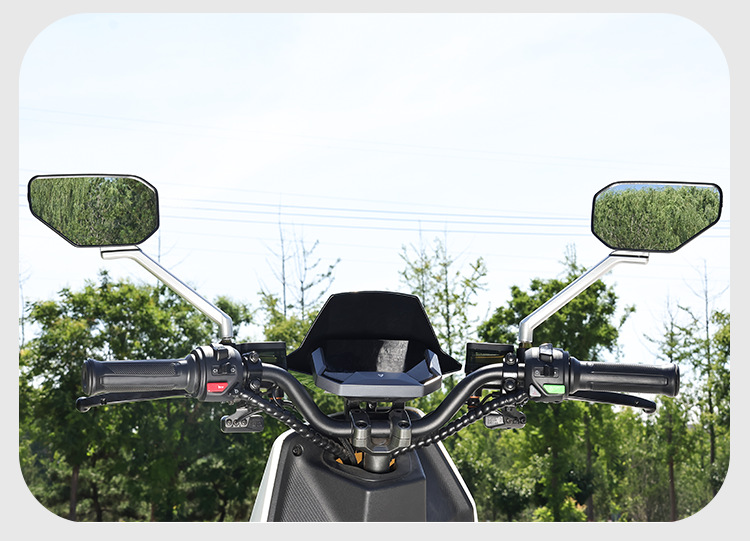 Modified Electric Vehicle Rearview Mirror, Scooter Motorcycle High-Definition Reflector, 8mm Convex Mirror with Wide Field of View
