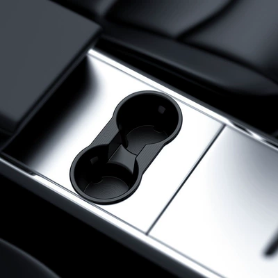 Suitable for Tesla model3y Door Water Cup Holder Ya Accessories Storage Box Car Cup Holder Artifact Interior Y Modification (Car cup holder/beverage holder) - black-silicone-water-cup-holderts201