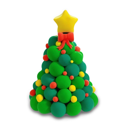 Xiaohongshu's same ultra-light clay handmade Christmas tree DIY colorful Christmas tree clay Christmas creative gift