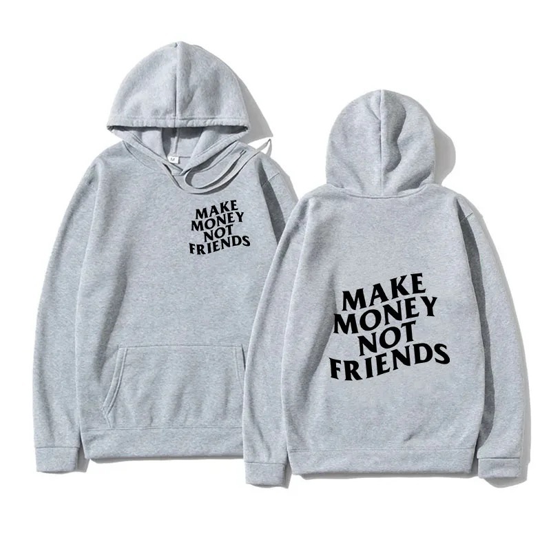 Funny Need Money Letter Print Hoodie Fashion Design Men's Wo