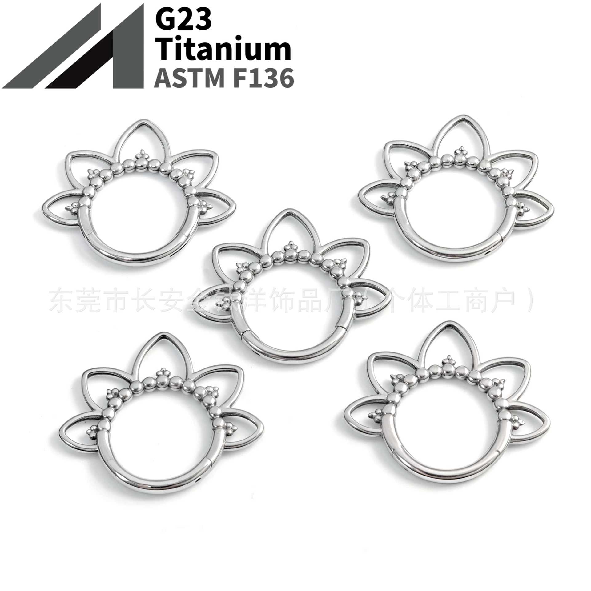 Pointed titanium steel lip stud product view