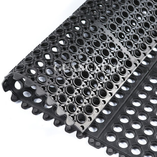 Manufacturer Supplies Non-Slip Rubber Sheets with Holes/Lock Anti-Slip Rubber Mats/Wear-Resistant and Waterproof Industrial Rubber Floor Mats J