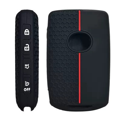 New Onksera Key Set Next Generation CX30CX-5 Silicone Car Key Case in stock Wholesale Side Drops (Static Rod/Key Bag) - black-red-line-without-circle