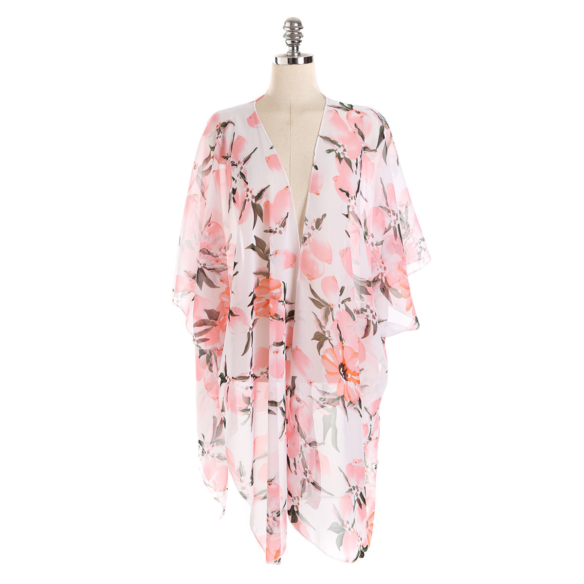 Venta caliente transfronteriza primavera y verano estilo europeo y americano corto gasa blusa de playa protección solar sombrilla kimono cardigan image 9