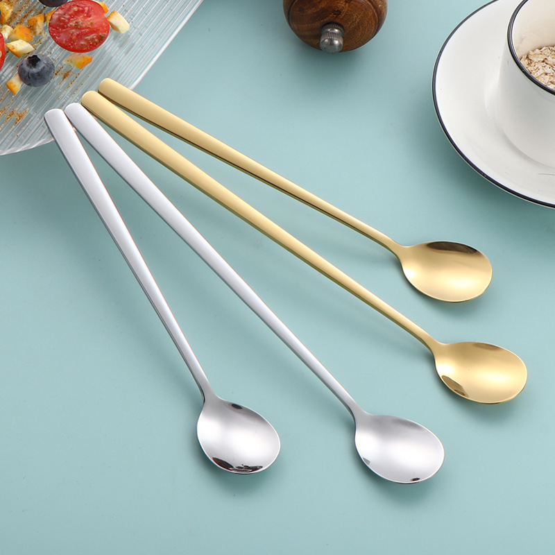 304 cucharas de acero inoxidable cucharas de estilo coreano cucharas de postre de miel cucharas creativas cucharas de hielo cucharas de bar