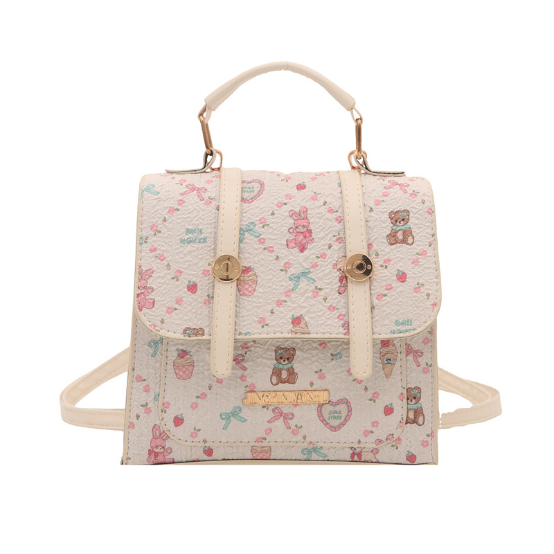 Diseño encantador de la chica Yangqi2025 mochila de hombro de la personalidad femenina nueva mochila de clase simple