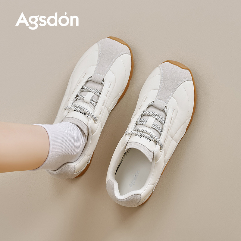 Zapatos de entrenamiento de la mujer 2025 nuevos zapatos de ballet de soleas gruesas de otoño retro zapatos de skate casuales