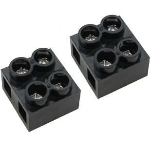 Safycaby 2 Pcs 500V 60A 2 Position Double Row Screw Terminals