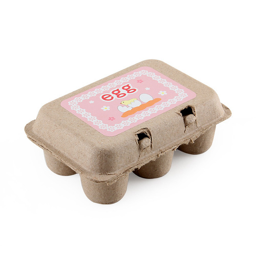Wood products manufacturer direct sales simulated eggs and duck eggs set of 6 boxes 0.2 children's play house wooden toy egg