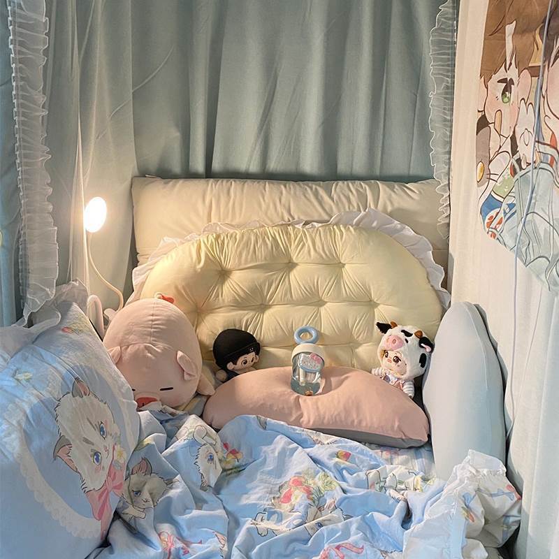 韩式榻榻米大靠背床头软包靠垫儿童床靠宿舍看书靠枕腰枕床上护|undefined
