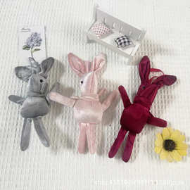 韩国毛绒许愿兔公仔 网红抖音同款兔子挂件 礼盒毛绒配件