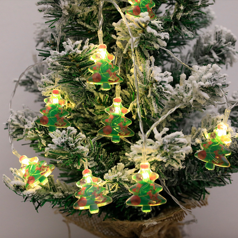 Navidad luces de cadena LED nuevo Santa Claus luces de cadena caja de la batería USB muñeco de nieve Pingüino modelado decorativo luces de colores