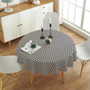 Nordic polyester cotton round dining tablecloth color triangle yellow rice -like gray arrow cotton linen line cloth table cloth manufacturers