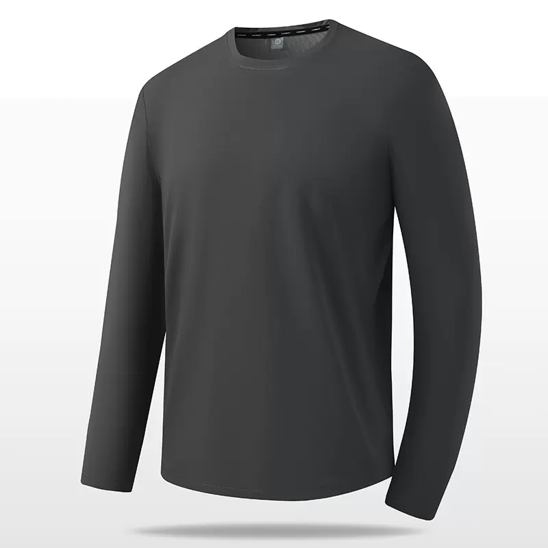 青少年新款长袖T恤春季打底体恤衫修身型涂层潮牌ins宽松男装上衣