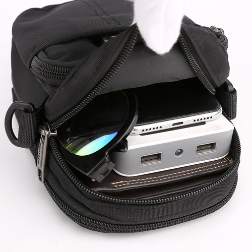 Men's Mini Crossbody Bag, Phone Bag, Wallet, Key Case, Multifunctional Waist Bag 65330#