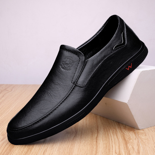 Live broadcast cowhide men's business casual leather shoes breathable comfortable best-selling classic dad shoes plus size casual shoes for men