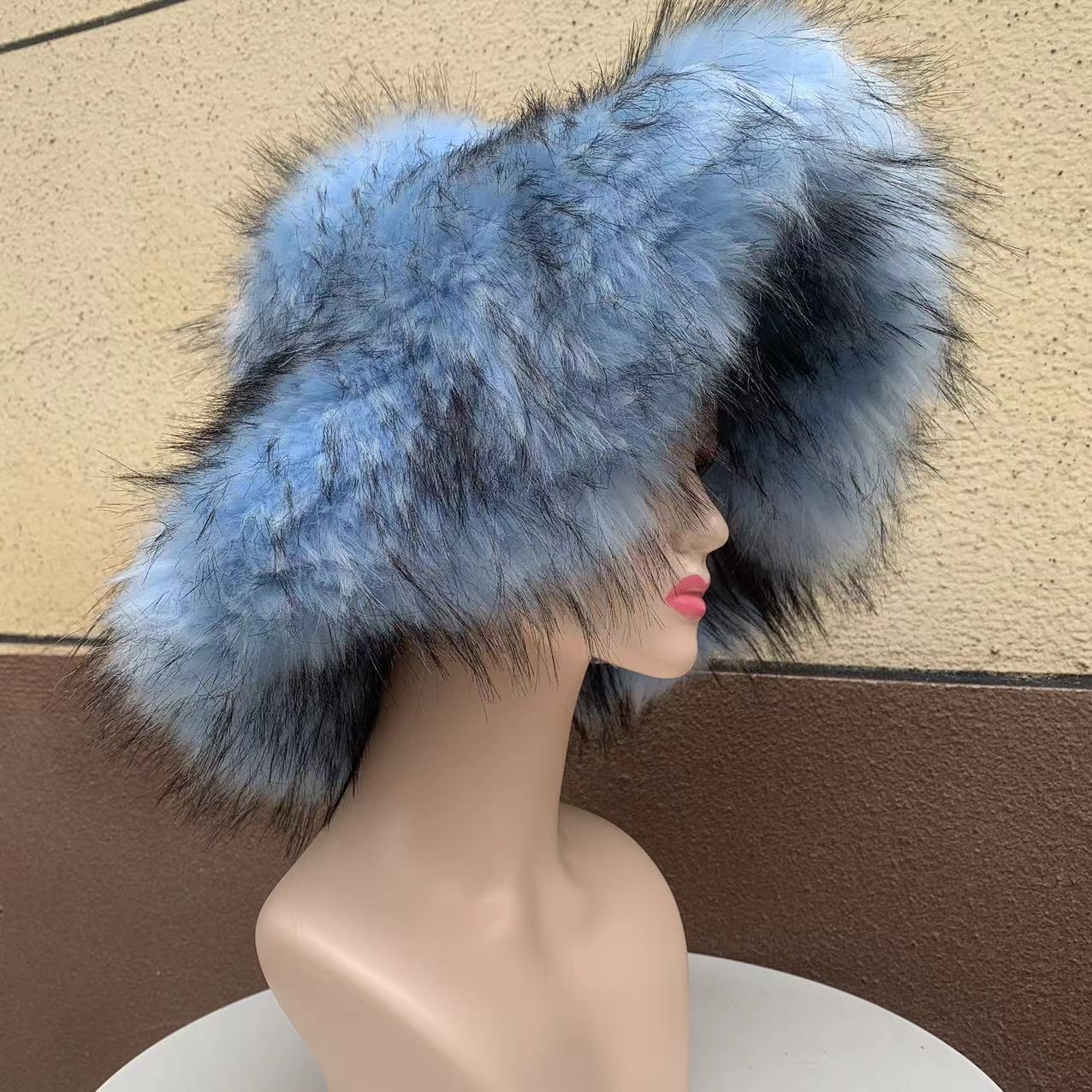 Faux Fur Bucket Hat With Wide Brim - Winter Warm Fashion Hat For Women, Soft & Cozy, Stylish & Trendy (Multiple Colors)_voghion.com