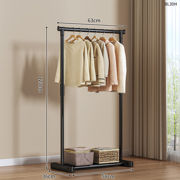 Clothes Drying Rack, Floor-Standing, for Home Use, Balcony Clothes Rack, Hanging Rod, Clothes Drying Rack, Simple Indoor Bedroom Clothes Rack, Coat Rack