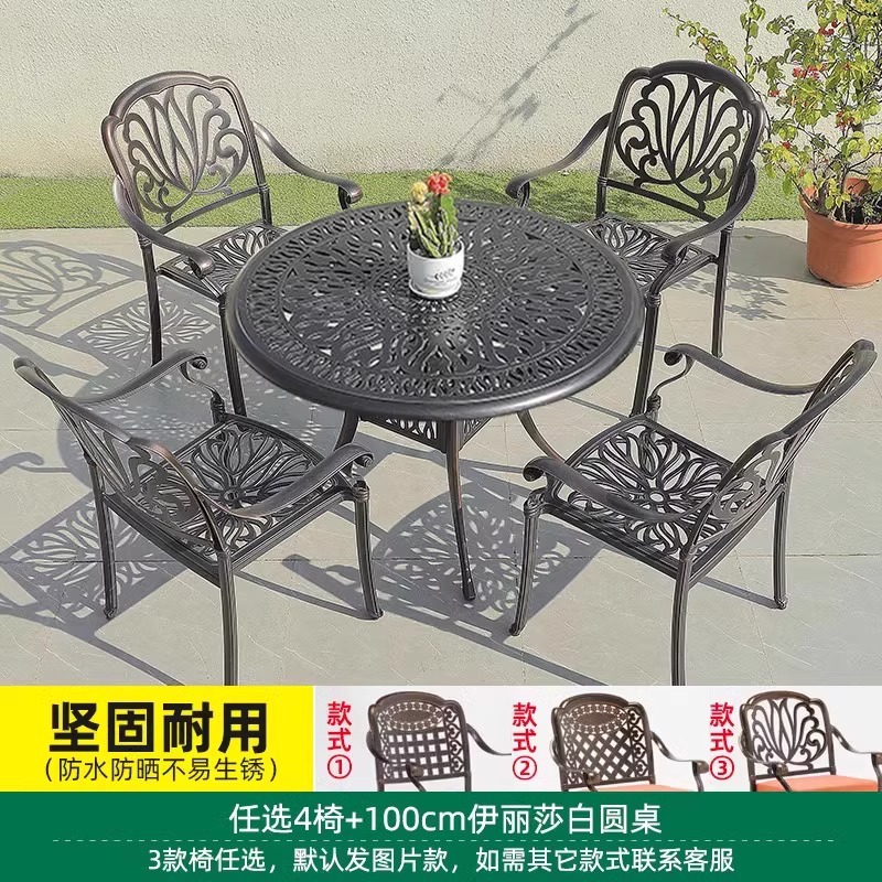 Opcional 4 sillas 100cm Elizabeth mesa redonda