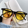 Summer trend brand retro glasses solar-powered, fashionable sunglasses for beloved, 2022 years, Korean style