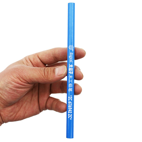 Elongated woodworkers' pencil with thick core, flat tip, high hardness, not easy to break, marking and drawing pencil, large size woodworking pencil