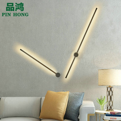 Minimalist line bedside wall lamp creative corridor living room bedroom long wall lamp light luxury indoor simple atmosphere lamps