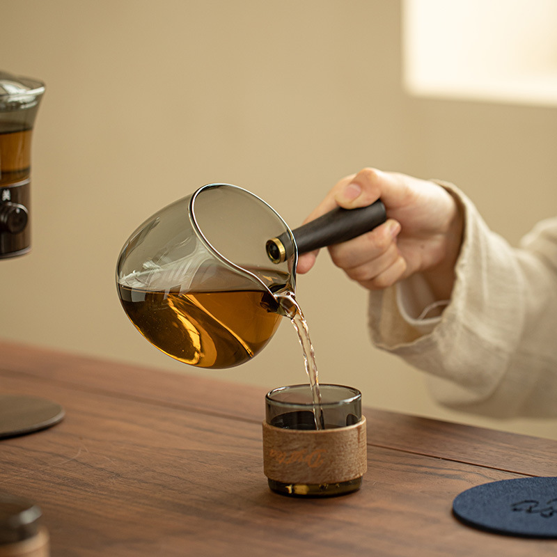 玻璃自动茶具套装茶杯茶壶懒人泡茶神器公道杯分茶器功夫茶具套装|undefined