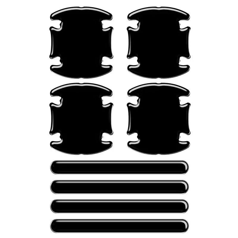 YBW Car Door Bowl Handle Protector, Scratch-Resistant and Wear-Resistant, with Adhesive, Door Handle Bumper Strip, Paint Protection, 8 Pieces