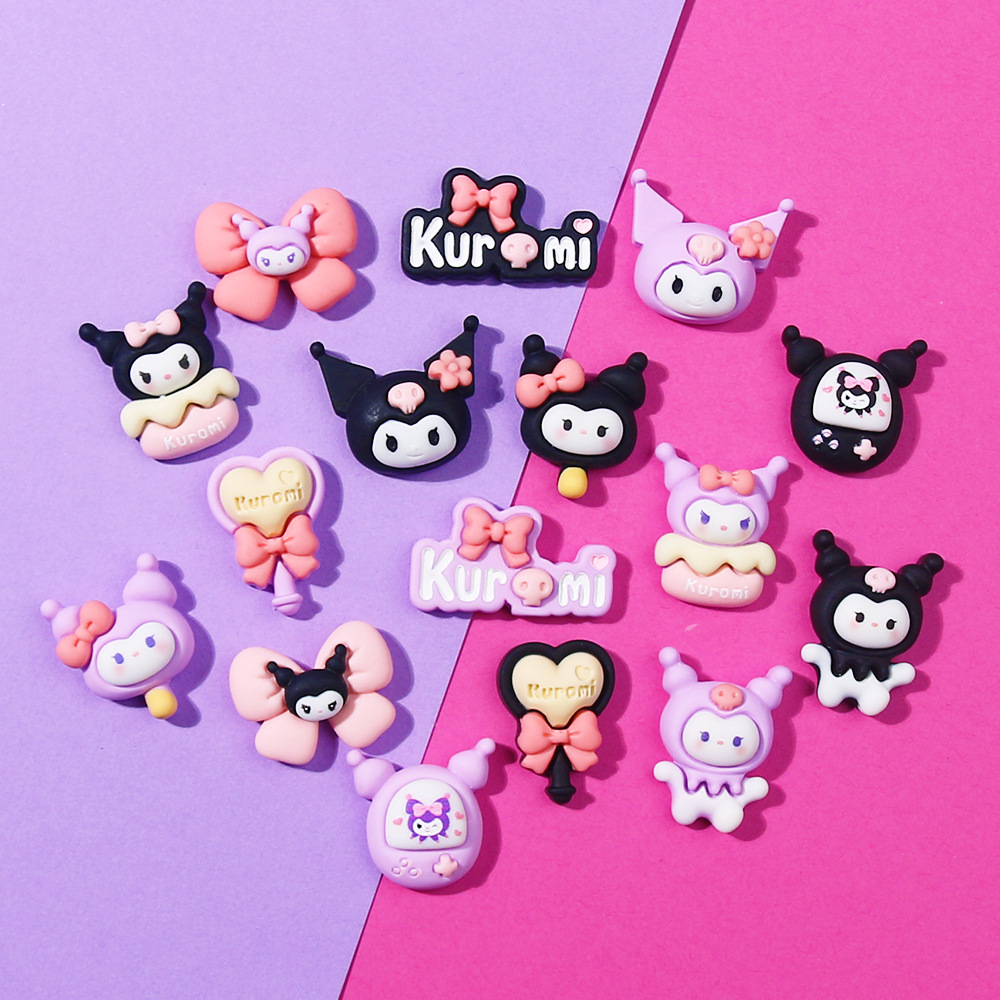 Purple cartoon cream materials set