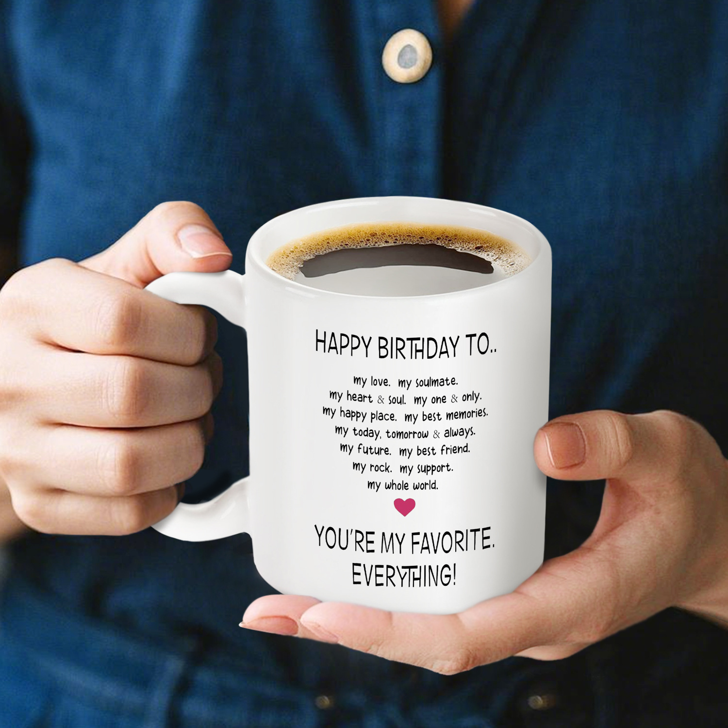Creative Birthday Greeting Mug "YOUR MY FAVORITE" Ceramic Gift Cup_voghion.com