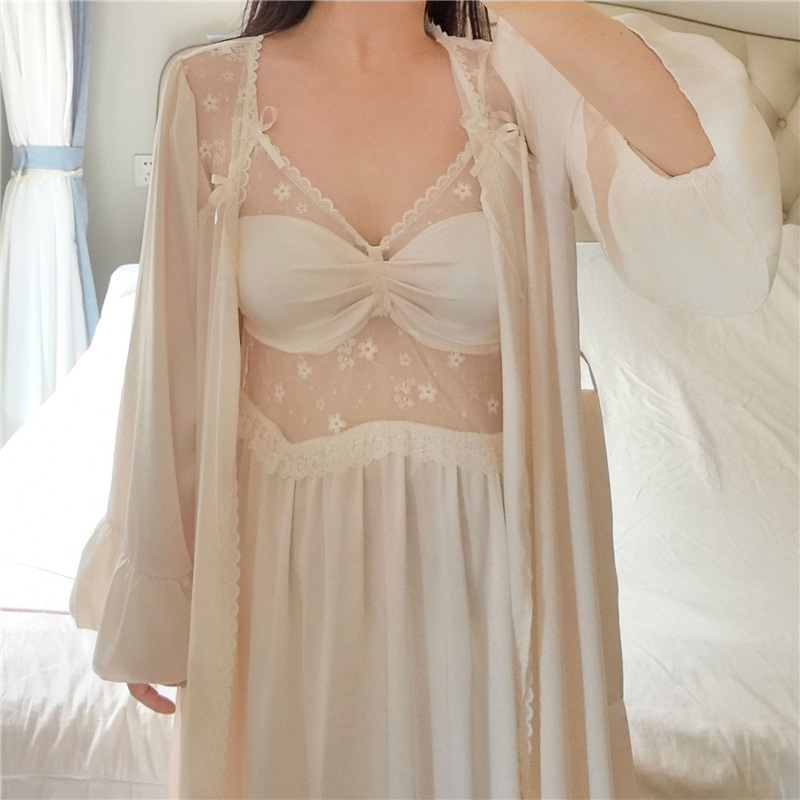 1523 plus size Fat mm200 Jin Women's Pure Desire French Lace V-Neck Sexy Sling Skirt Ice Silk Two-Piece Pajamas A