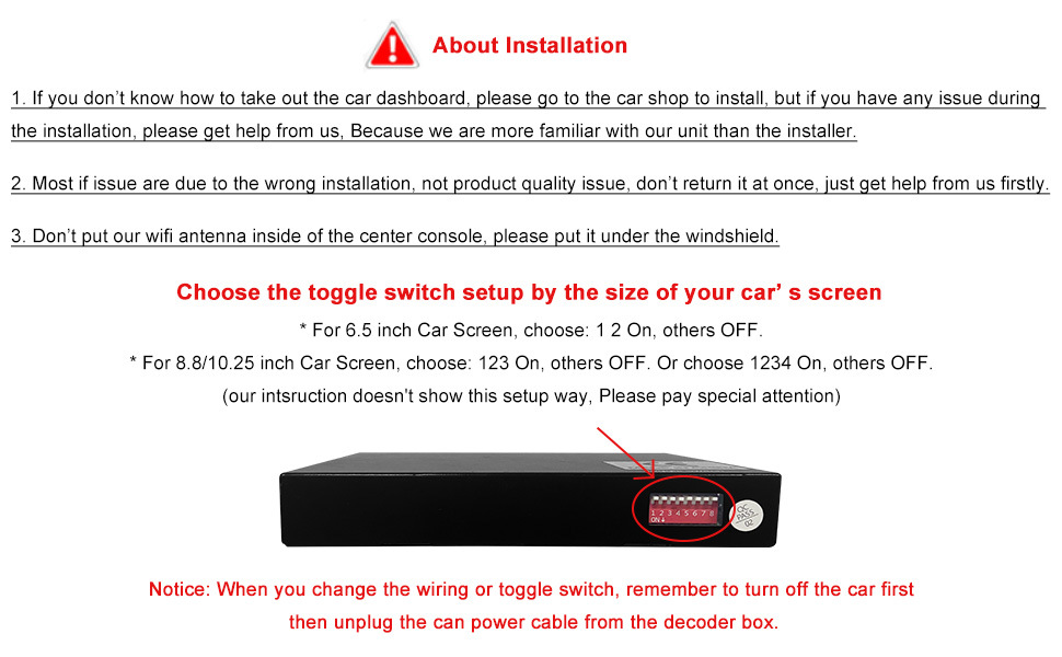 RoadTop Wireless CarPlay Decoder Module Car Machine Interconnection Suitable for Bmw EVO Decoder