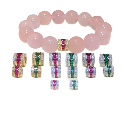 Hole Spacer Beads Bracelet Necklace Zərgərlik ara hissələri