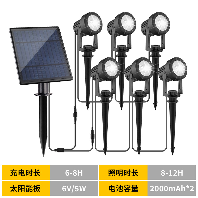 越境ソーラースポットライト屋外防水中庭芝生ライト別荘庭園LEDツリーライトrgb地面設置ライト