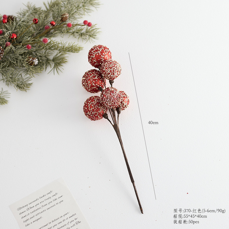 Decoración del árbol de Navidad frutas botellas de champán rojo verde enchufado decoración de escritorio colgante polvo adhesivo ramo de sequillas