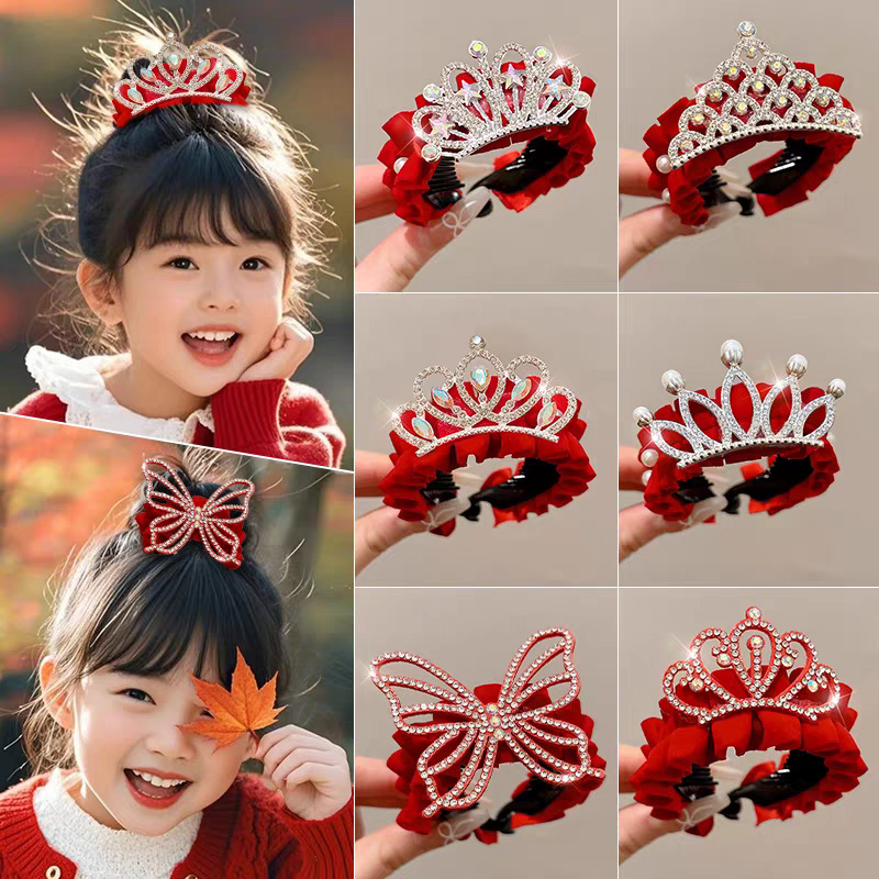 Pearl Princess Crown Jewelry Girl Ball Jewel Art regalo de cumpleaños para chicas lindas broches de cabello