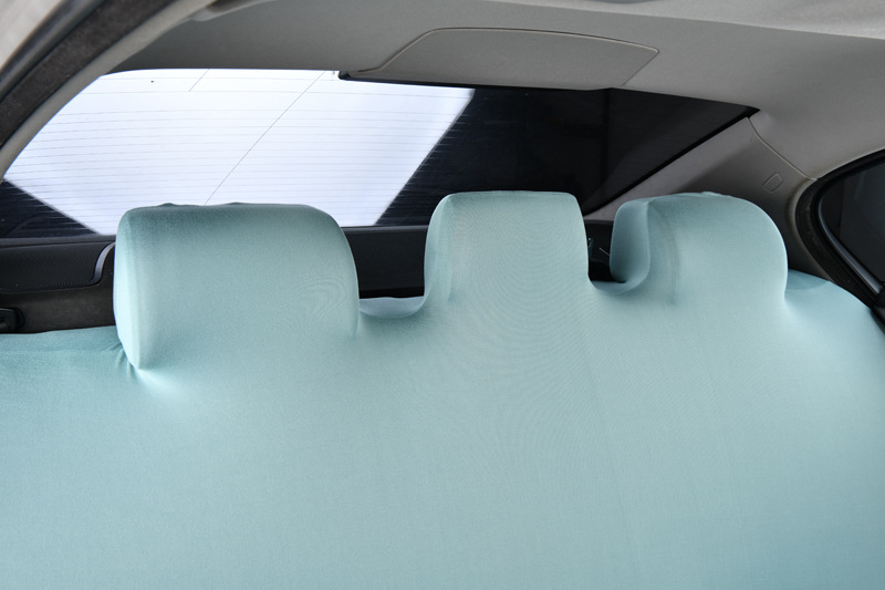 Car rear seat cover set with elastic backrest cover, cushion cover, fabric anti-slip thin model, universal for all seasons