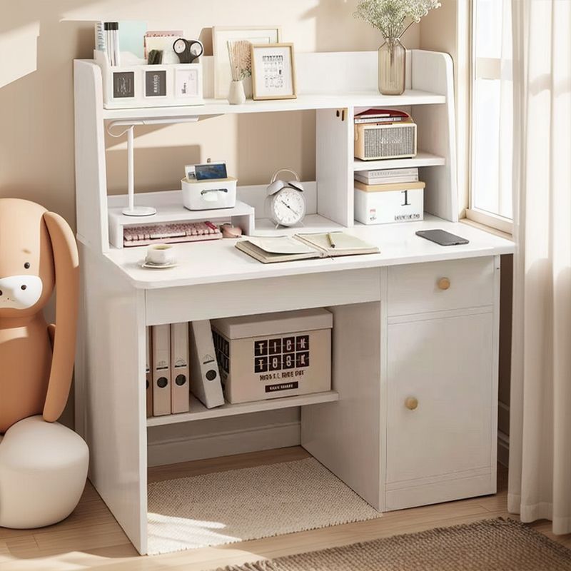 Bookcase, Desk, and Bookshelf Integrated Table for Elementary School Students' Bedroom, Writing and Study Desk, Ins-Style Home Computer Desk, Cross-Border