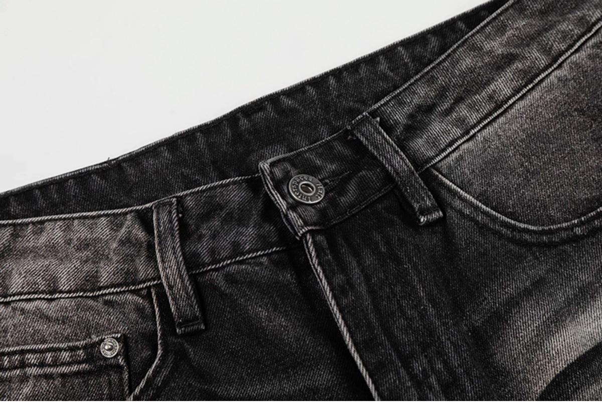 Vintage Heavyweight Distressed Jeans – Relaxed Straight-Leg Denim Pants For Men & Women Mid-Rise Freedom_mkmklike.com